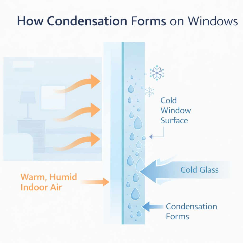 how condensation forms on windows