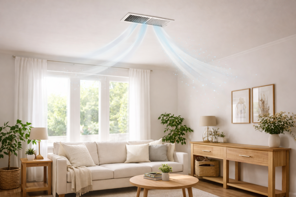hvac vent circulating air inside a home