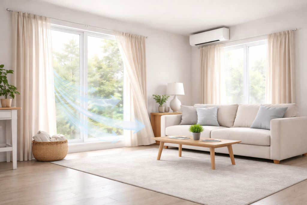 improved airflow reducing humidity in home