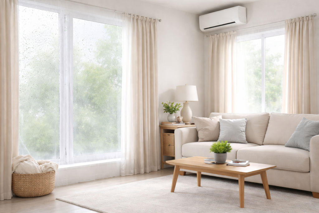 indoor humidity causing condensation in living room