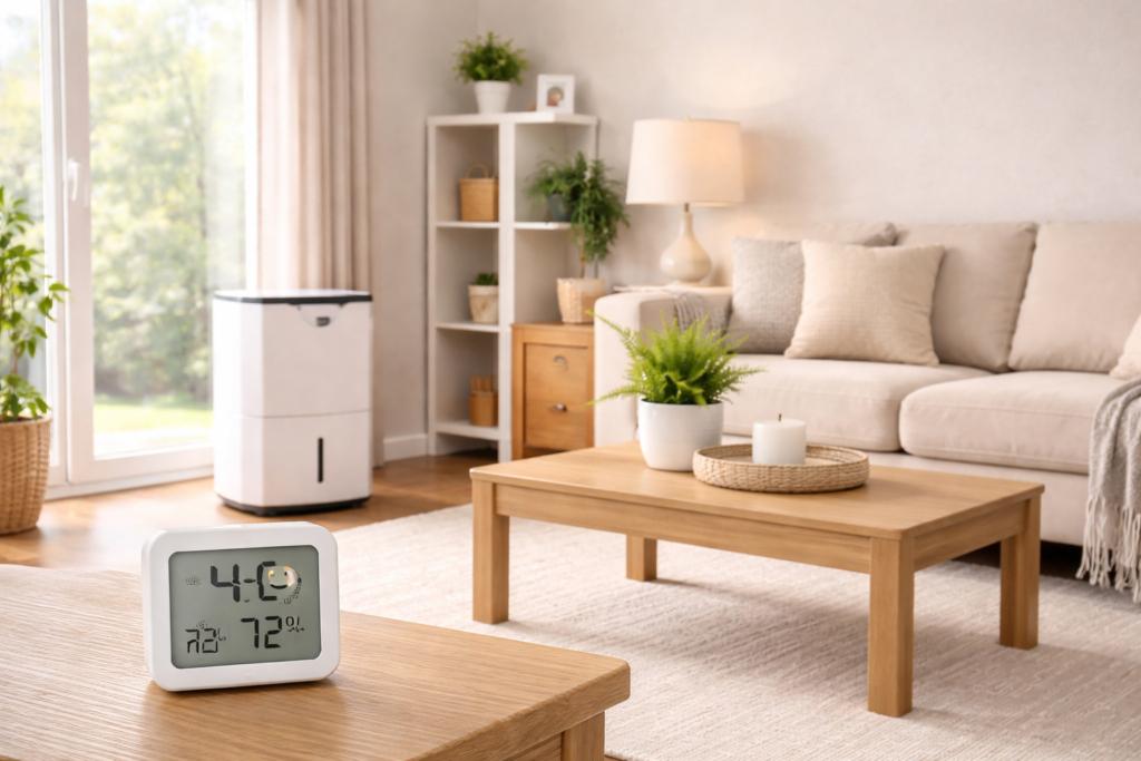 healthy indoor environment reducing humidity in a house