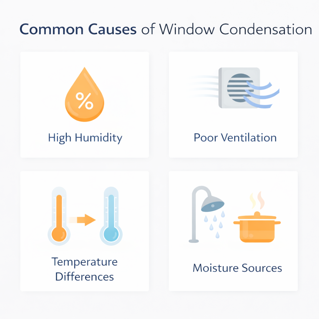 causes of condensation on windows